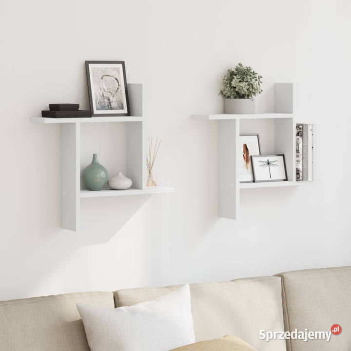 Półki ścienne 2 białe 50x12x50 WM853254 Półki Warszawa