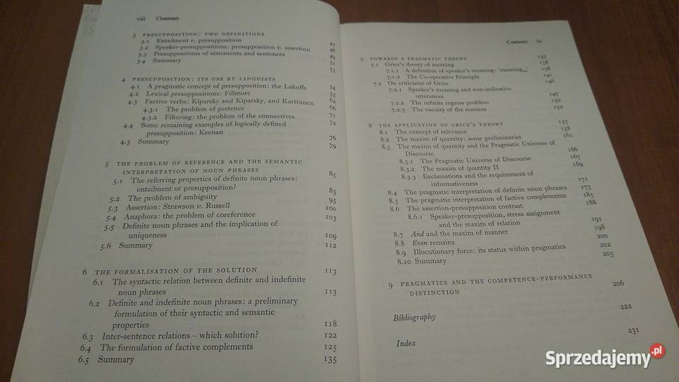Presupposition and the delimitation of semantcis Gdańsk