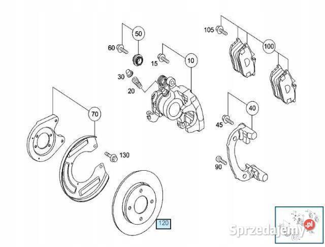 TARCZE HAMULCOWE TYŁ x2 SMART FORTWO 454