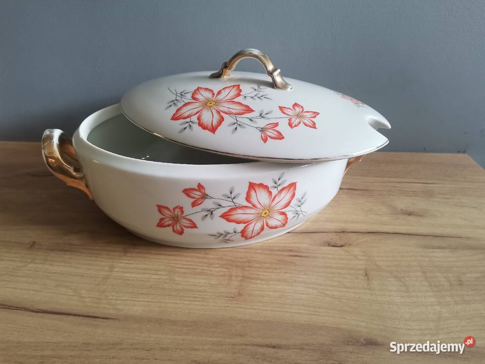 Stara przedwojenna unikatowa waza porcelana Art Katowice