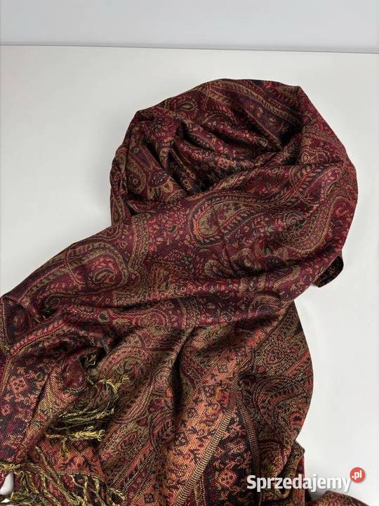 Piękny szal burgundi Katowice
