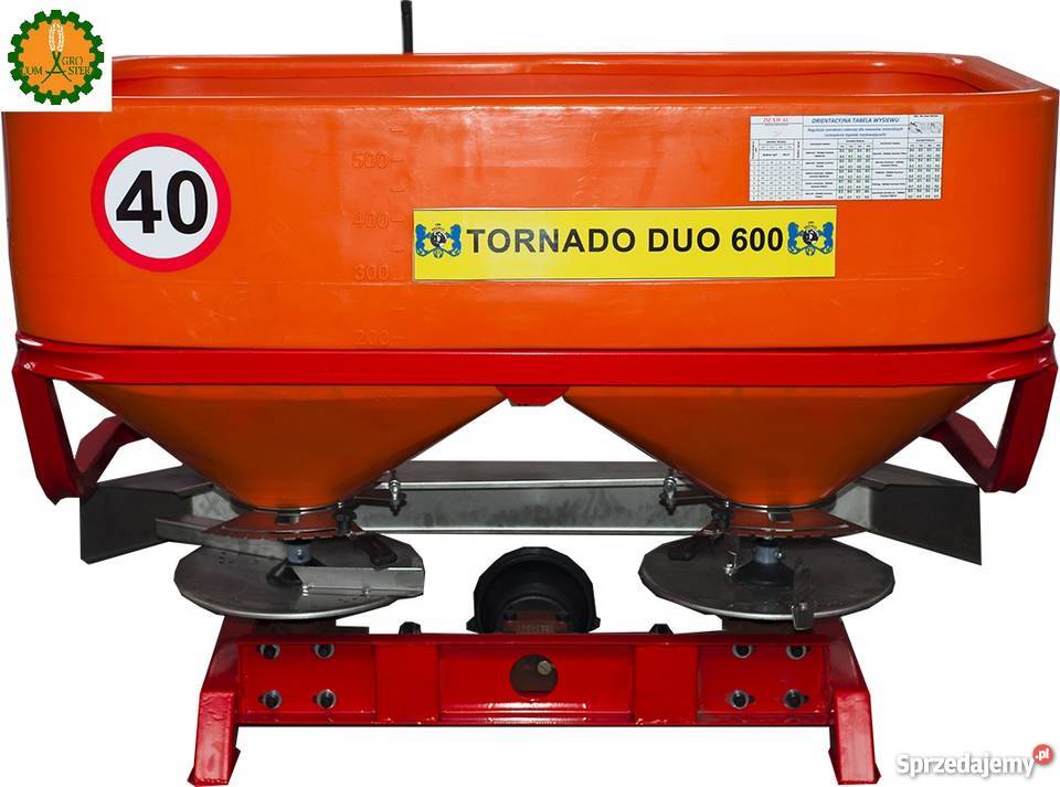 Rozsiewacz nawozów dwutalerzowy Tornado Duo 600L, Dexwal Bis