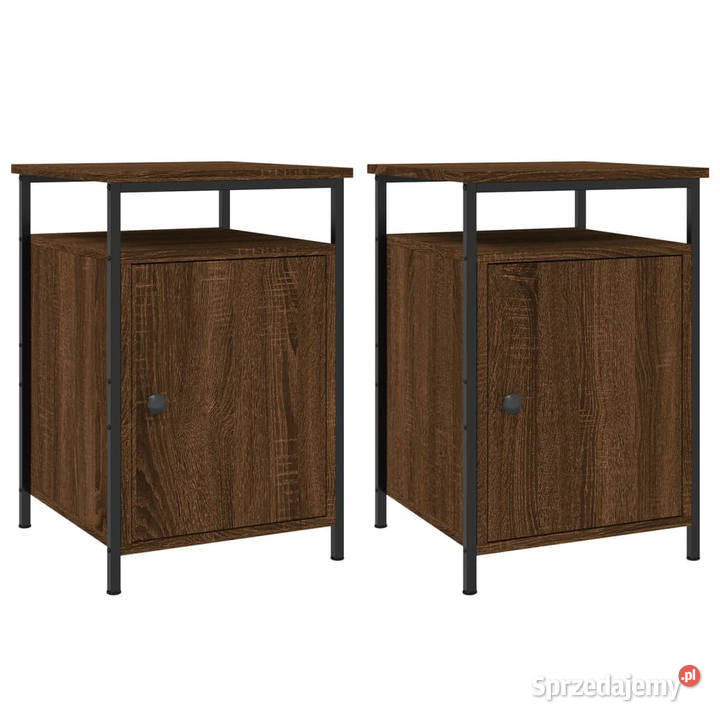 Szafki nocne 2 brązowy dąb 40x42x60 WM825872 Warszawa