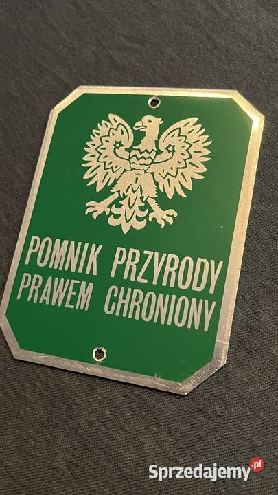 Tabliczka lata 70 te Pomnik przyrody Antyki, Sztuka, Kolekcje Łowicz