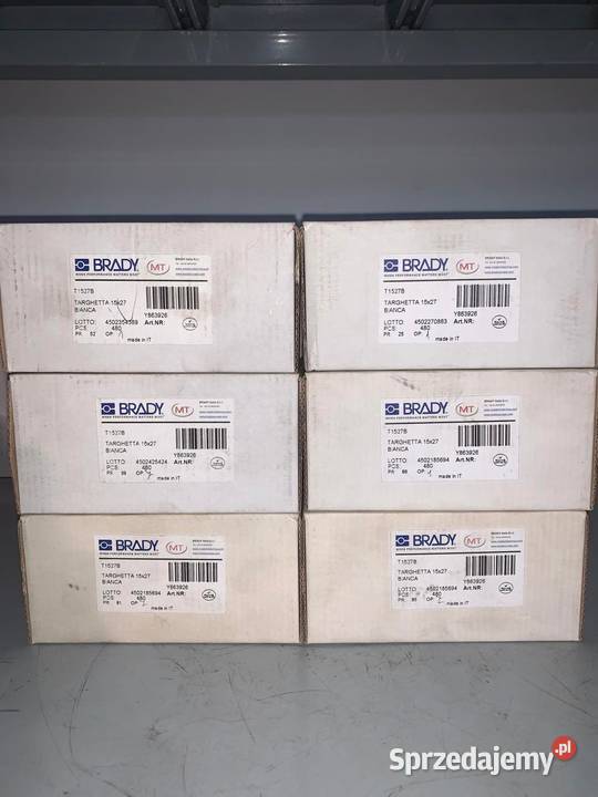 Brady Targhtta 15x27 non adhesive x6 pack x 480