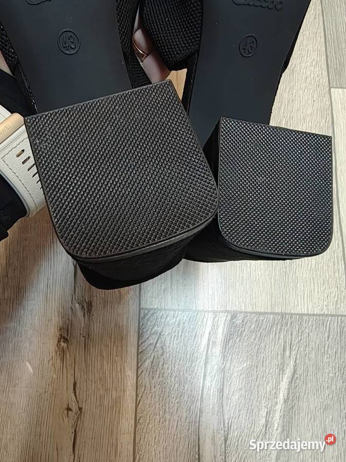 43 Czarne czółenka wieczorowe z odkrytą piętą Czółenka Kraków