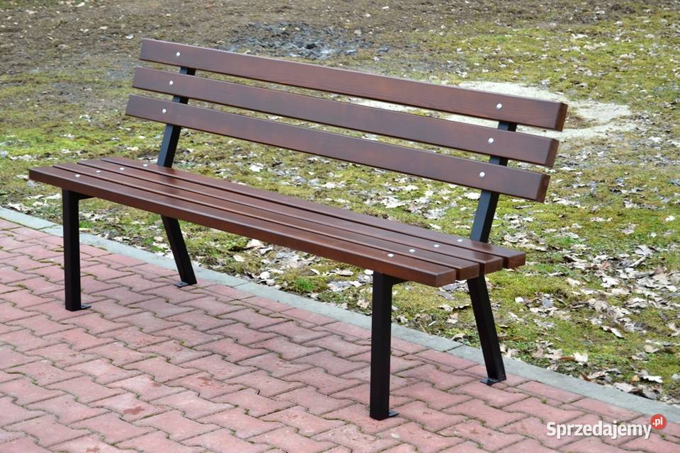 Ławka z oparciem ogrodowa parkowa stalowa loft Dom i Ogród sprzedam