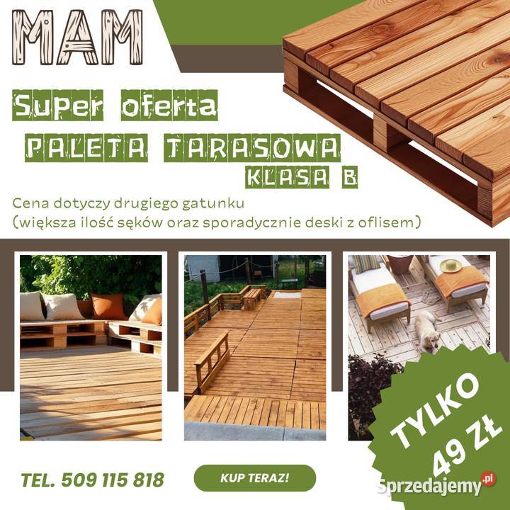 Drewniane podstawki pod donice 100x100 KLASA B Wrocław