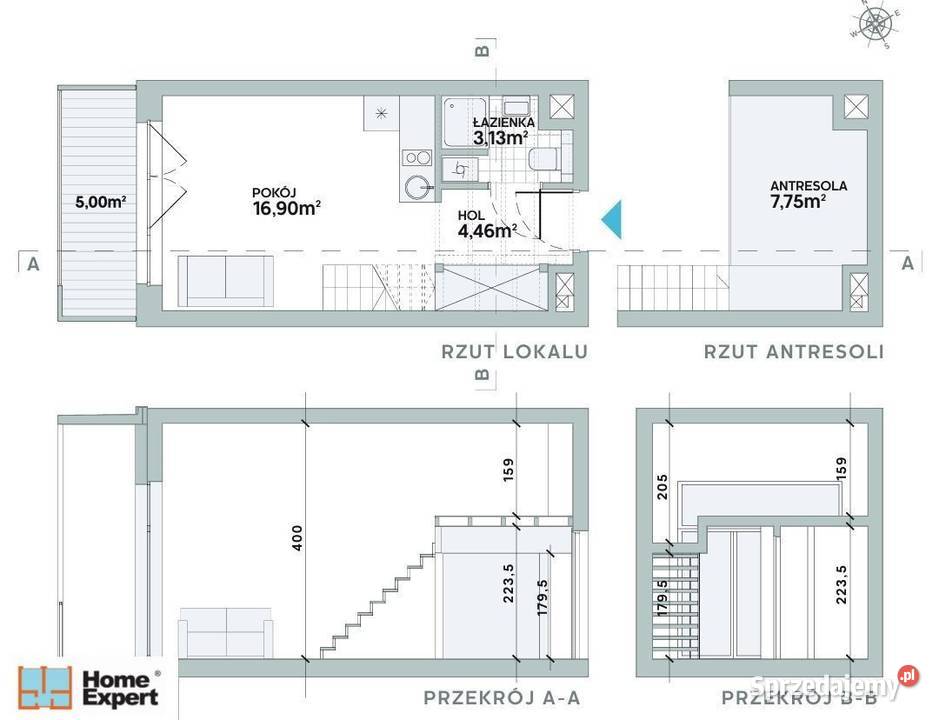 1pok 32met Granicznej ANTRESOLABALKON2022 15281zł/m2 Wrocław