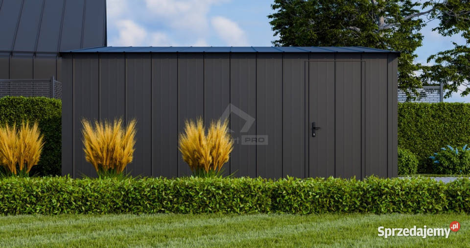 Garaż blaszany 6x4 rama segmentowa drzwi blacha Toruń