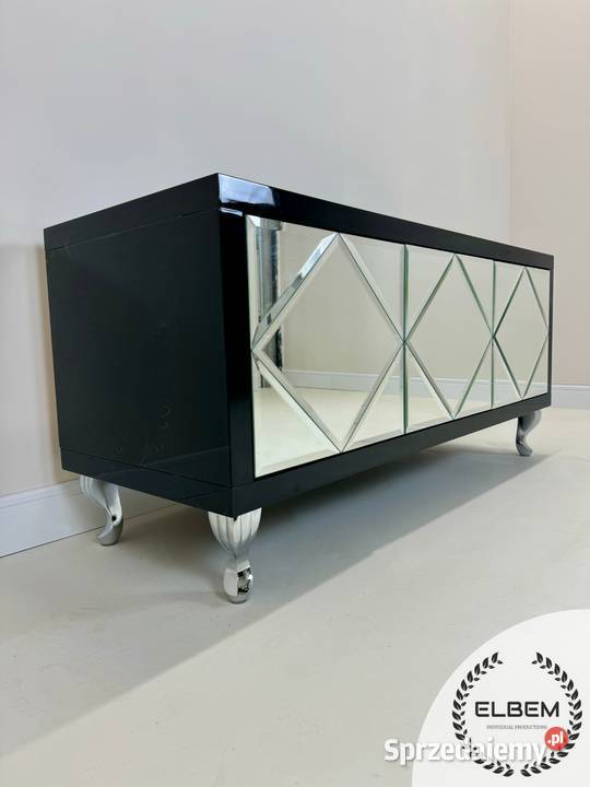 Szafka RTV Lakierowana Glamour czarny połysk 40cm Warszawa