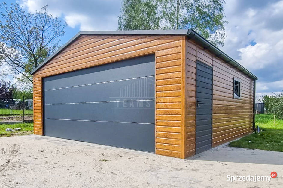 Garaż Blaszany 65x6m Brama segmentowa drzwi okno samodzielny Szczecinek