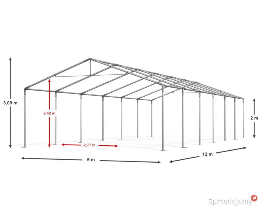 6x12x2m Namiot targowy handlowy magazynowy hala Magazynowanie