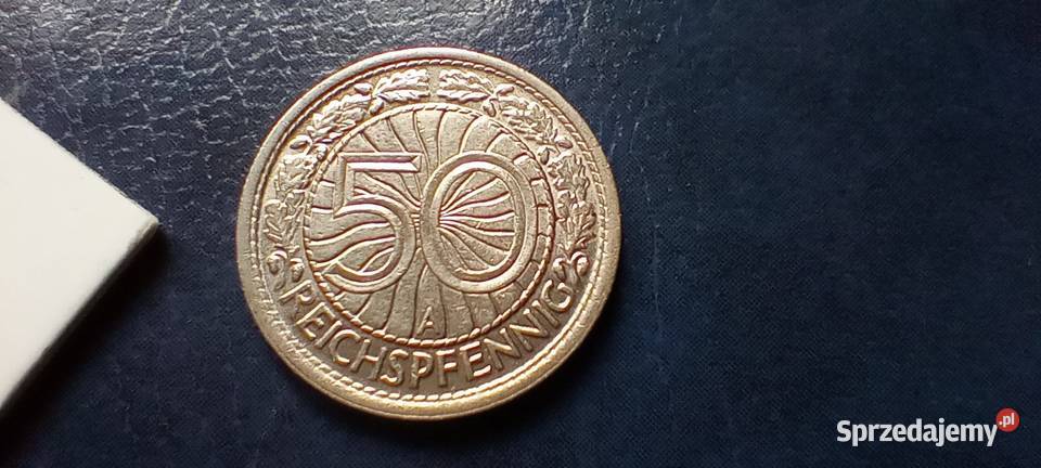 Stare monety 50 fenig 1937 A Niemcy podkarpackie