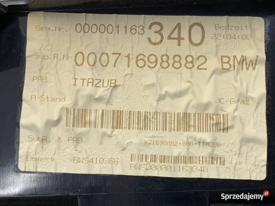 SCHOWEK KONSOLI BMW E83 SUV 0311 PÓŁKA WNĘKA osobowe Schowki, półki