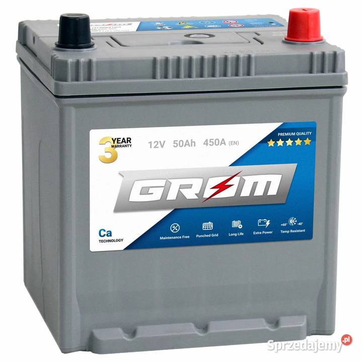 Akumulator GROM Premium 50Ah 450A EN Japan Prawy Mielec
