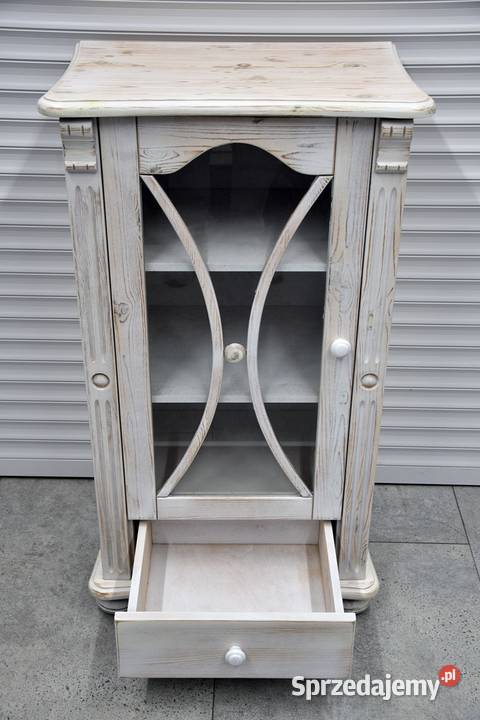 witryna z drewna sosnowego nowa Kredensy i witryny warmińsko-mazurskie Olsztyn