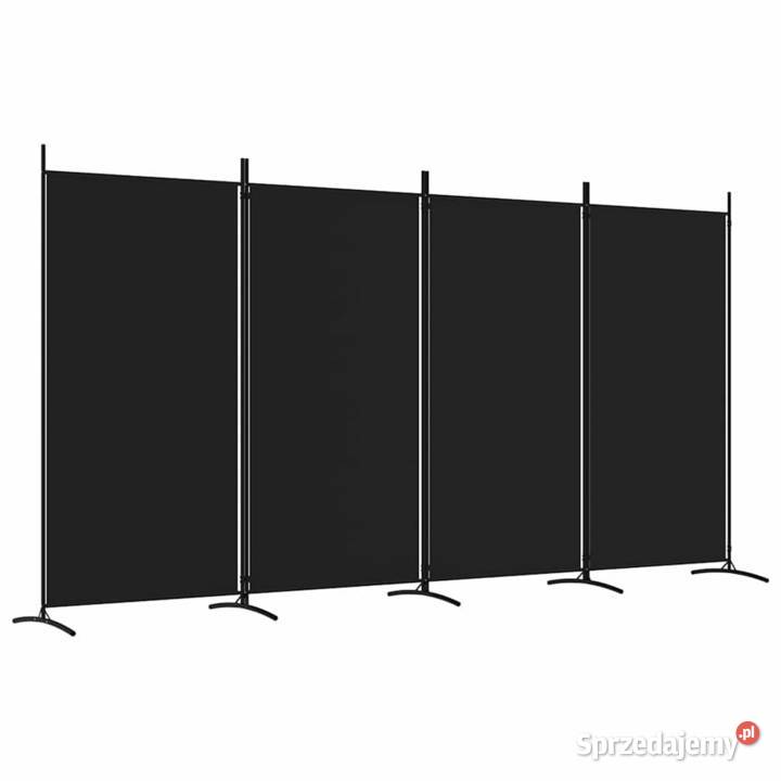 vidaXL Parawan 4panelowy czarny 346x180 mazowieckie Warszawa