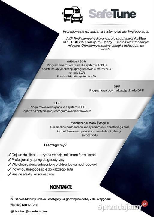 AdblueSCR off TRYB AWARYJNY NOX EGR DPF MOC Cała Warszawa naprawa