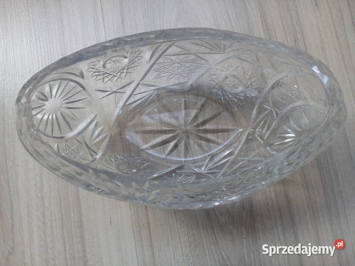 Kryształowa misa salaterka w kształcie łódki Ceramika i szkło Knurów