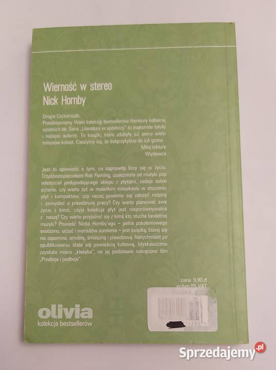 WIERNOŚĆ W STEREO Nick Hornby romanse Hajnówka