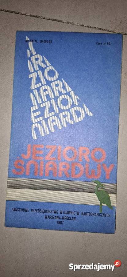 Unikatowa Mapa Jezioro Śniardwy 1987 r wielkopolskie Kalisz