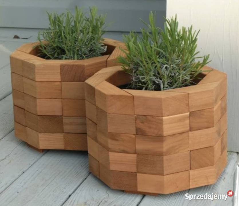 Drewniana donica sześciokątna 65 Zgierz