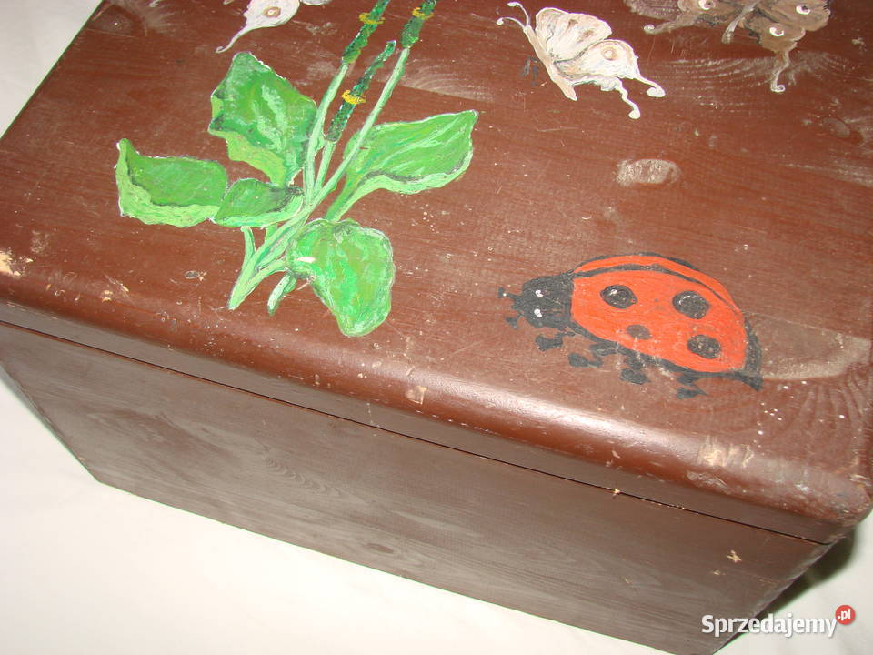 dziecięca drewniana skrzynka siedzisko Pruszcz Gdański