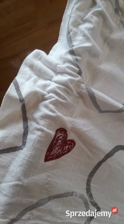 Panel bawełniany serduszka zasłona biała 70x220 Radom sprzedam