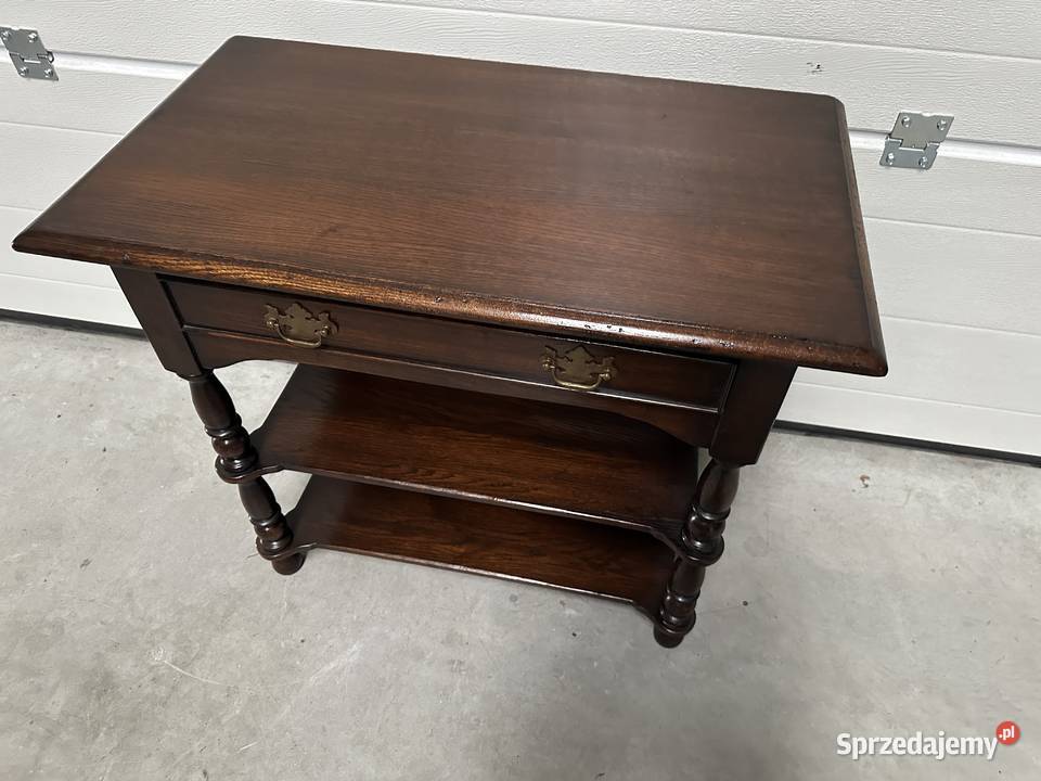 Drewniana konsola szafka etażerka z szufladką Sławoszewek sprzedam