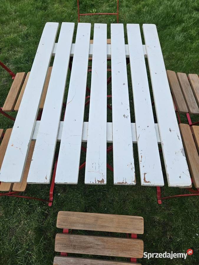 Zestaw mebli ogrodowych metalowo drewnianych Olsztyn sprzedam