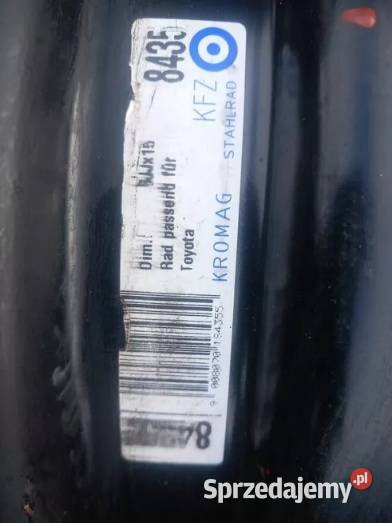 Felgi stalowe 15 Średnica 15" dolnośląskie Strzelin sprzedam