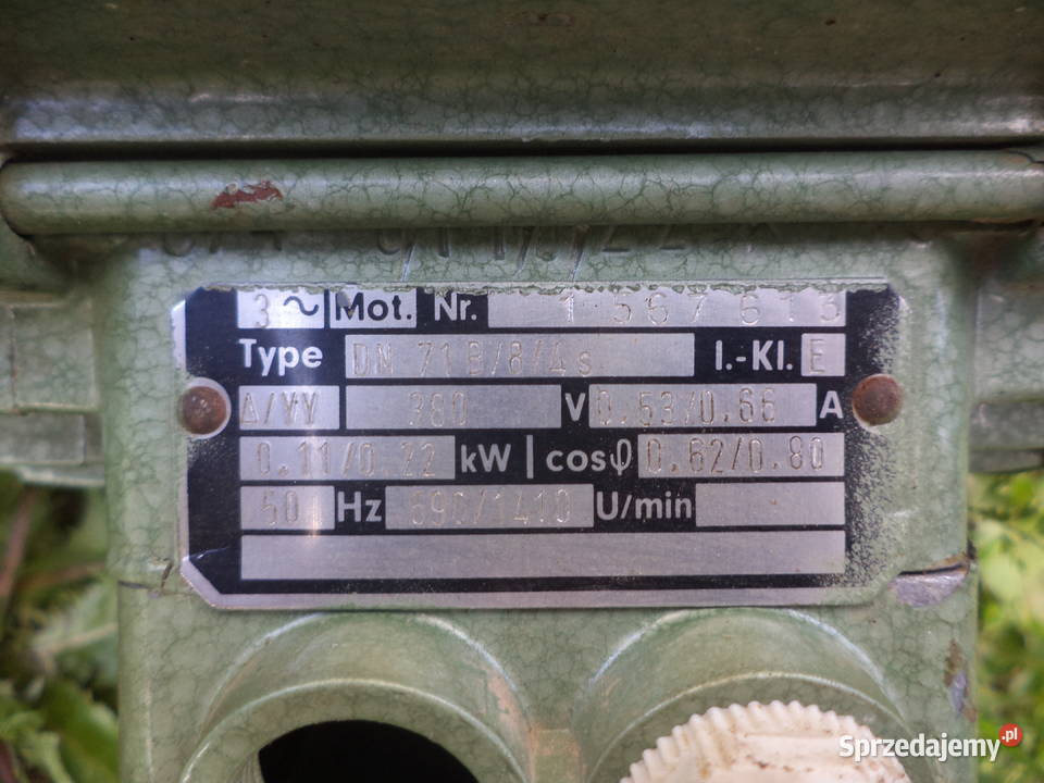 motoreduktor dwubiegowy 400V 011kW022kW 20obr Starogard Gdański