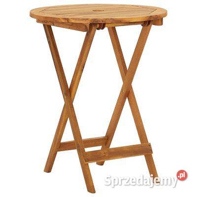 vidaXL 3cz składany zestaw bistro lite drewno Warszawa