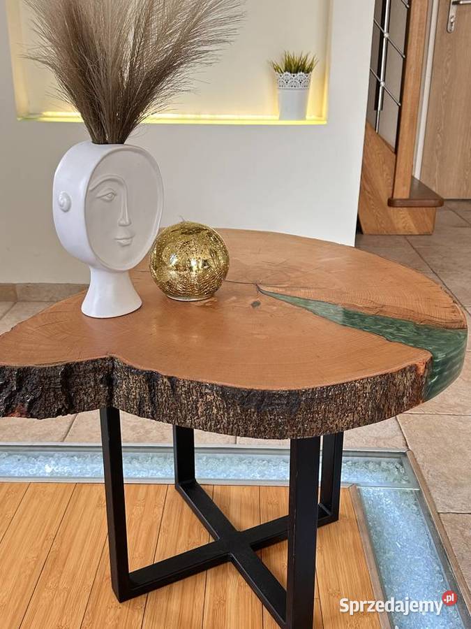 Stolika kawowy z żywicą epoksydową Wrocław sprzedam