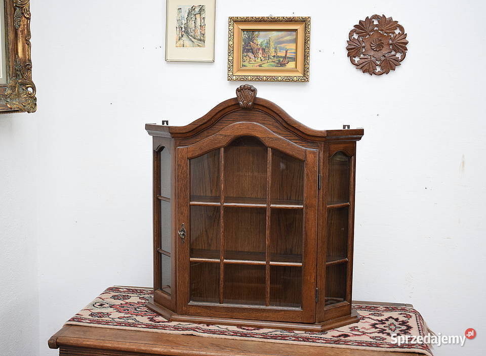 Witrynka wisząca dębowa witryna szafka wysyłam dolnośląskie Świdnica