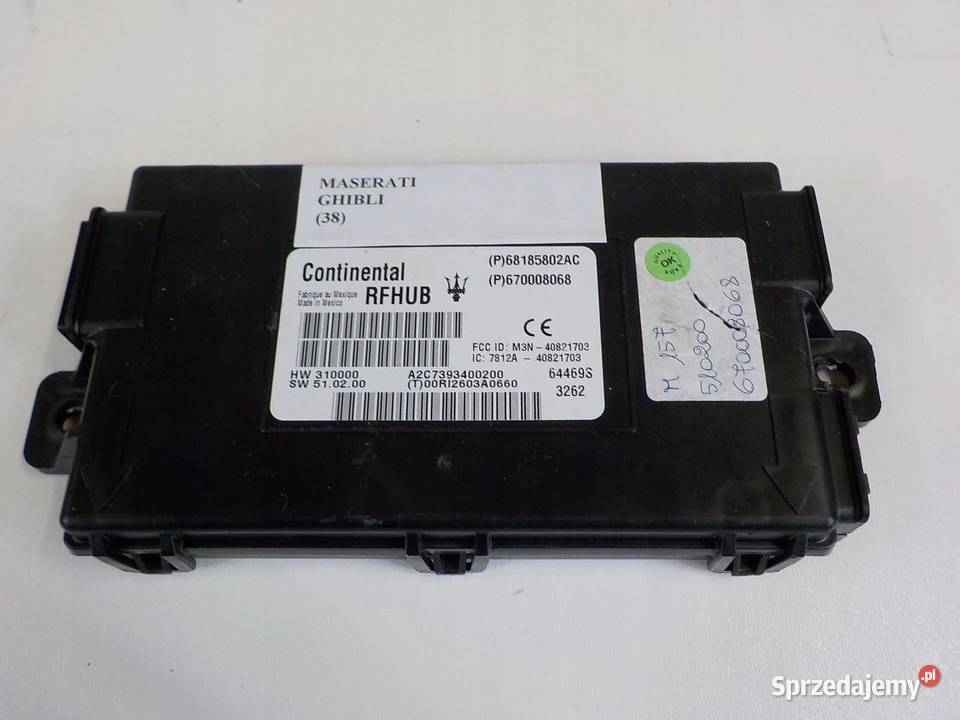 MODUŁ STEROWNIK 670008068 MASERATI GHIBLI DIESEL wielkopolskie Nowy Tomyśl