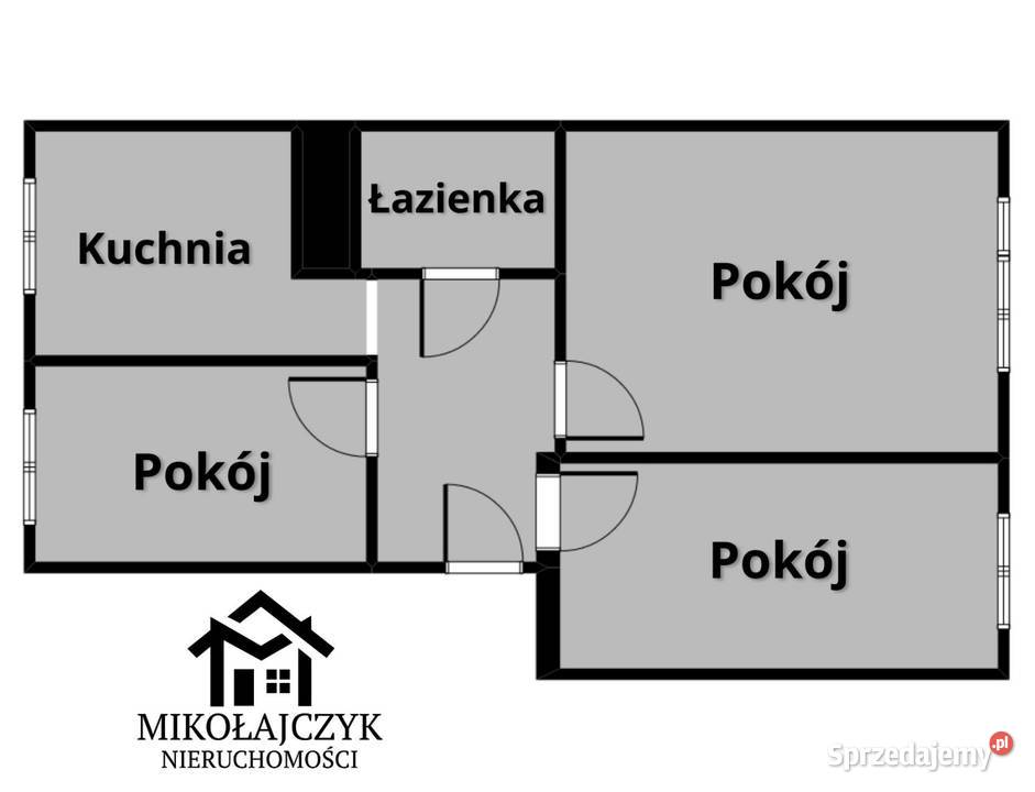 3 pokoje parter Legionów 1C 47 m2