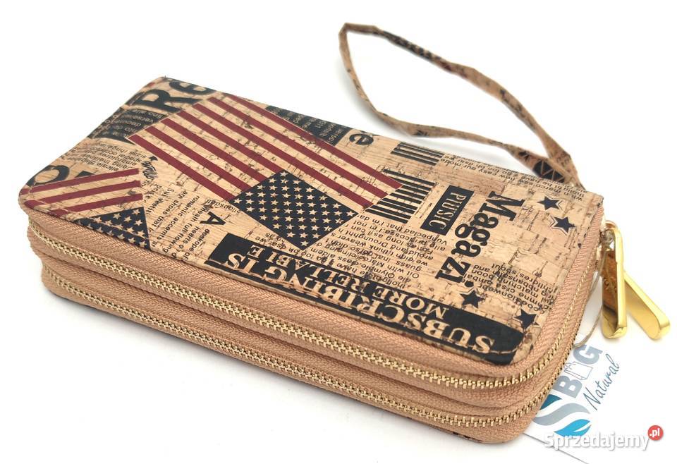 Portfel korkowy duży podwójny korek naturalny Chełmek sprzedam