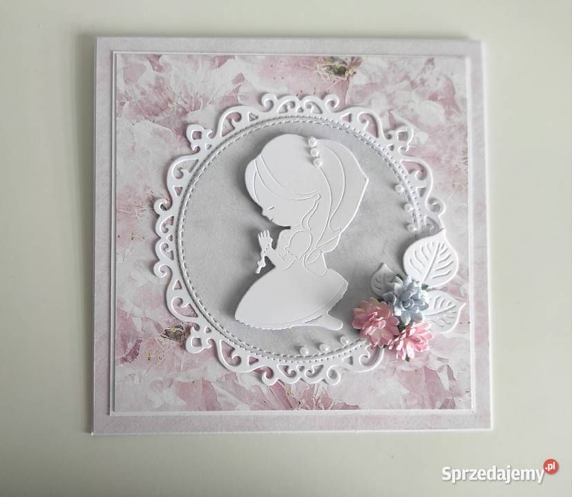 Kartka ręcznie robiona Komunia Święta handmade łódzkie Łódź sprzedam