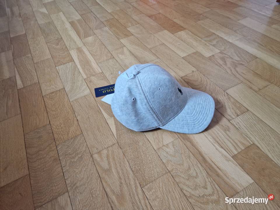 Nowa szara czapka z daszkiem Polo Ralph Lauren z Uniseks Bibice