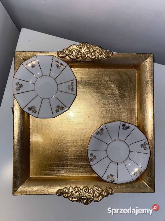 dwa małe talerzyki z kwiatuszkami sygnatura Kraków sprzedam