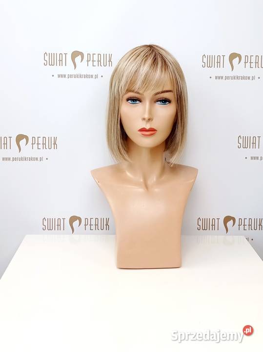 Peruka syntetyczna bob z grzywką termoodporna Piekoszów
