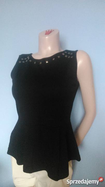 Bluzka z baskinką i ćwiekami MANGO rozmiar 38 Mango małopolskie Mszana Dolna