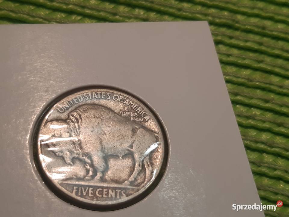 moneta USA 5 centów z 1927rS Buffalo Łomża sprzedam