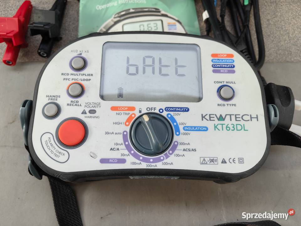 Kewtech KT63DL wielofunkcyjny miernik instalacji śląskie sprzedam