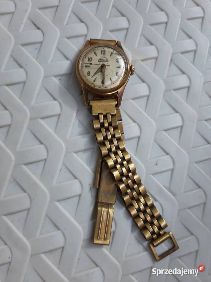 Atlantic zegarek 17rubis antyk Swiss made złoty Konstancin-Jeziorna