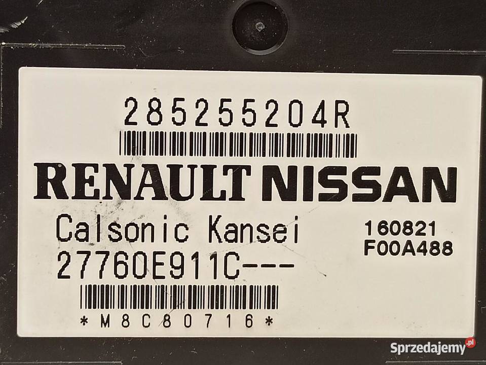 DACIA MODUŁ STEROWNIK KLIMATYZACJI 285255204R