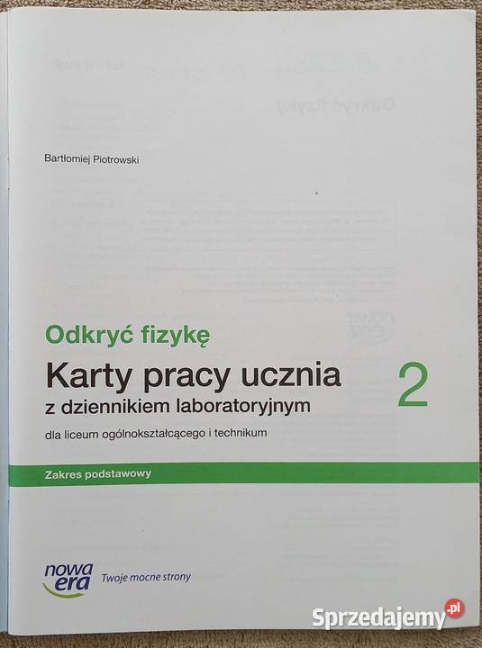 Odkryć fizykę Karty pracy ucznia 2 z dziennikiem miękka mazowieckie Małkinia Górna