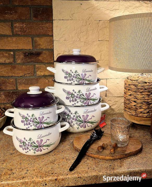 Zestaw garnków emaliowanych duże pojemności Piotrków Trybunalski